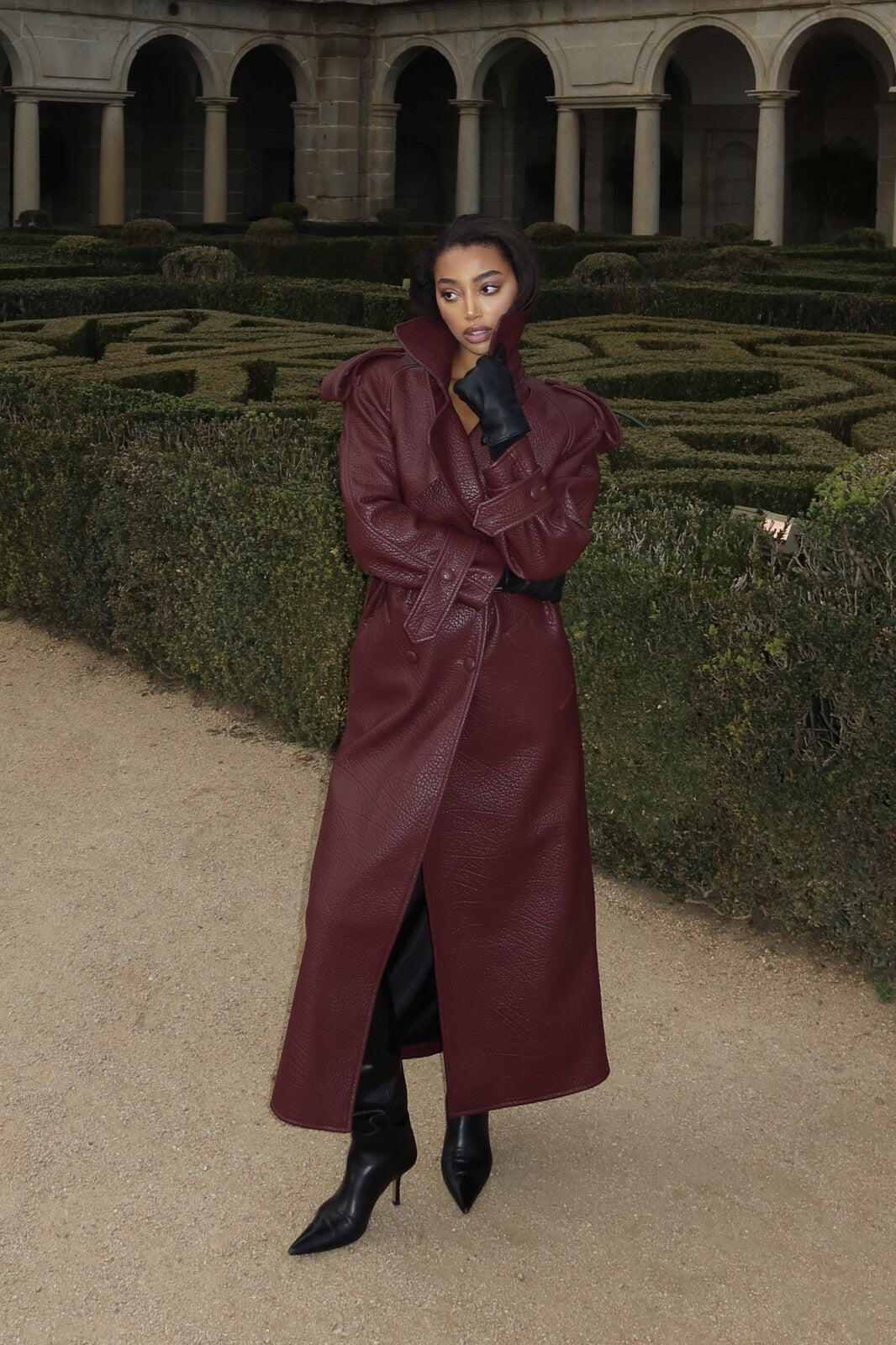 Caroline Leather Trenchcoat