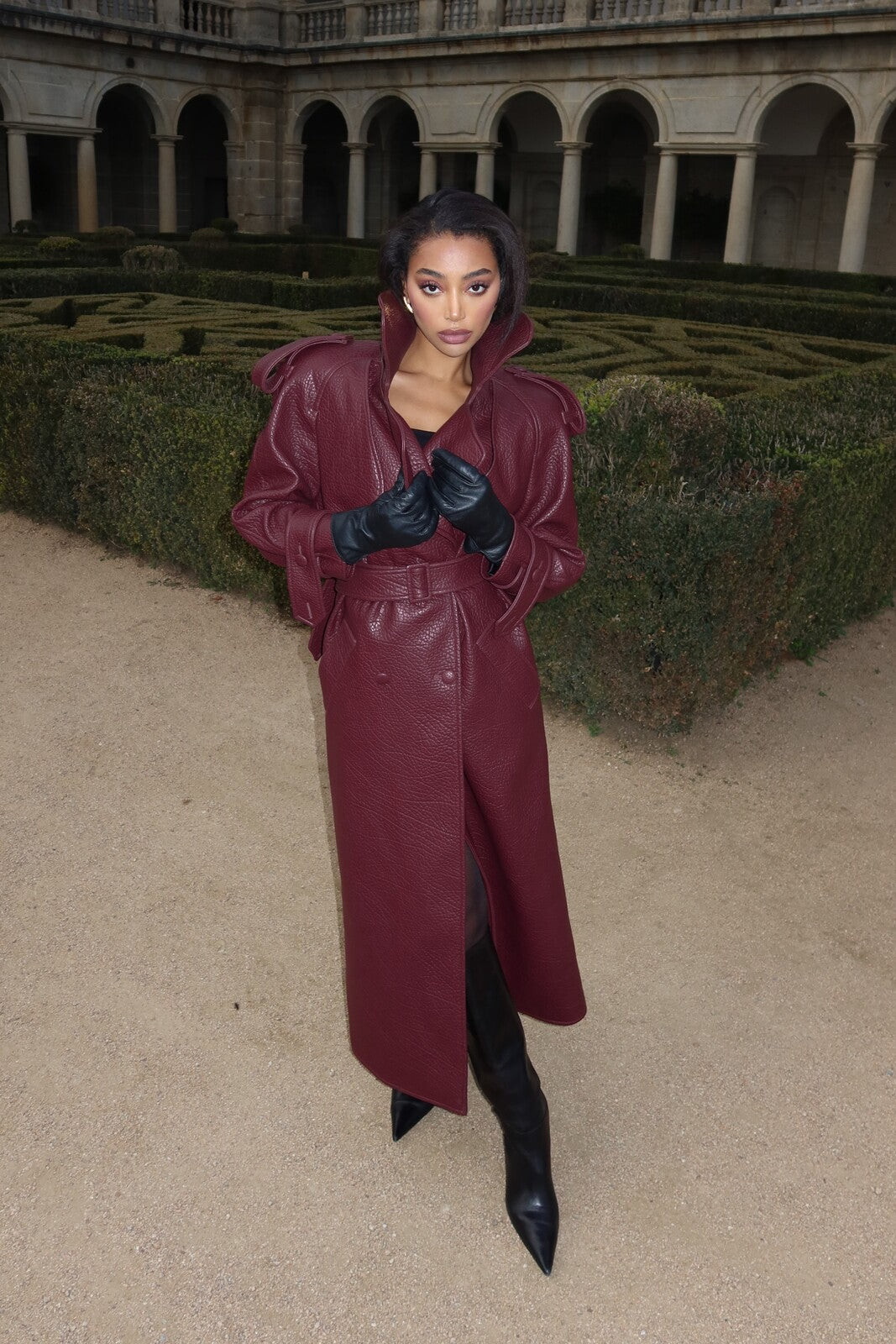 Caroline Leather Trenchcoat