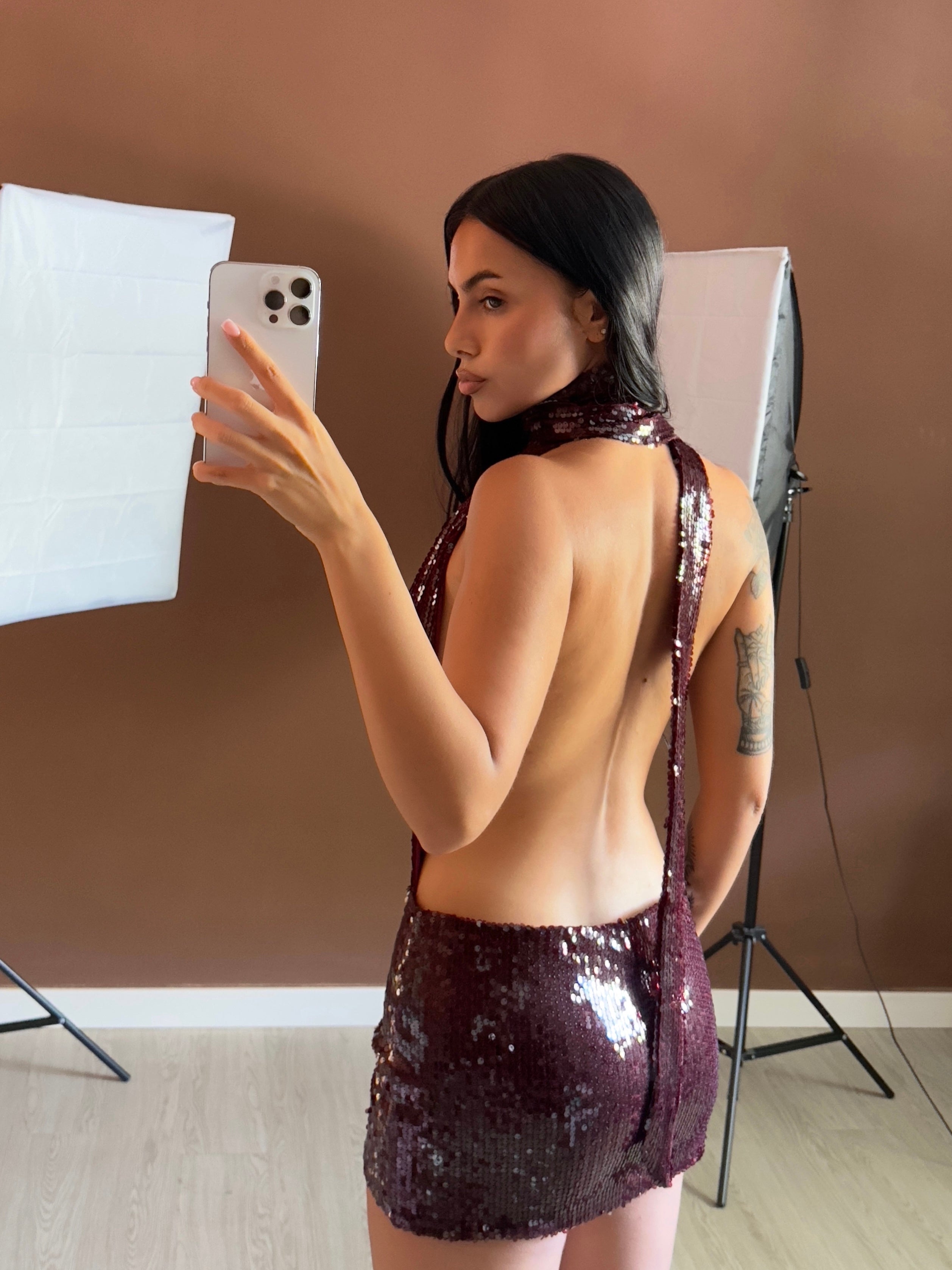 Bordeaux Siren Dress