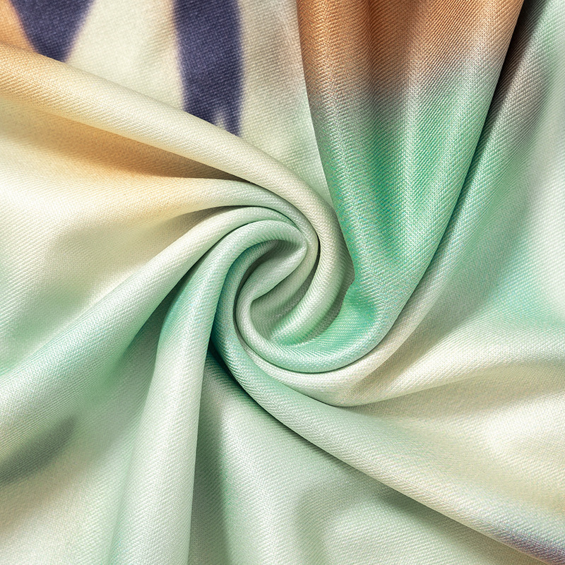 Green Abstract Midaxi Dress
