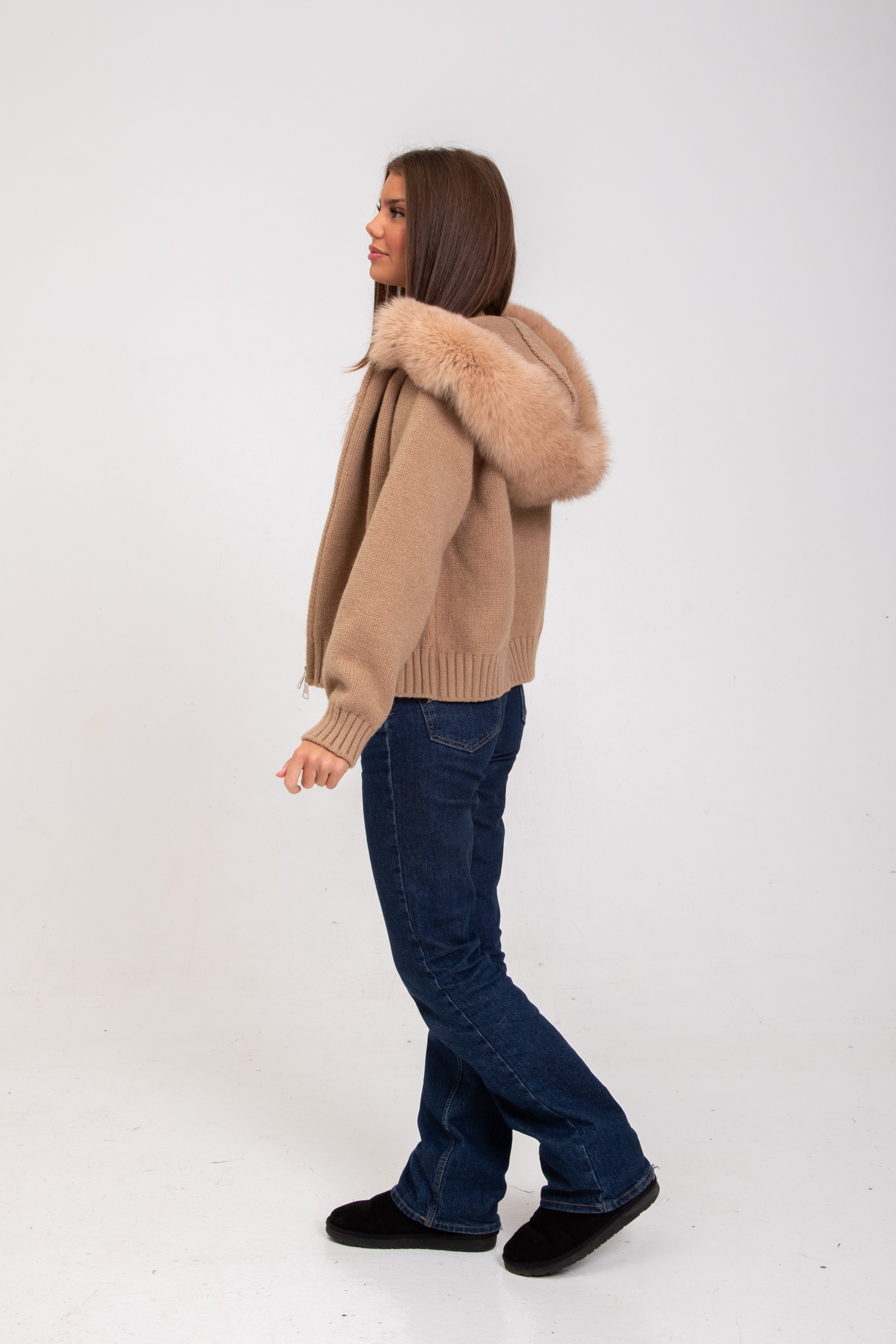 Diana - Zipper Fur Sweater