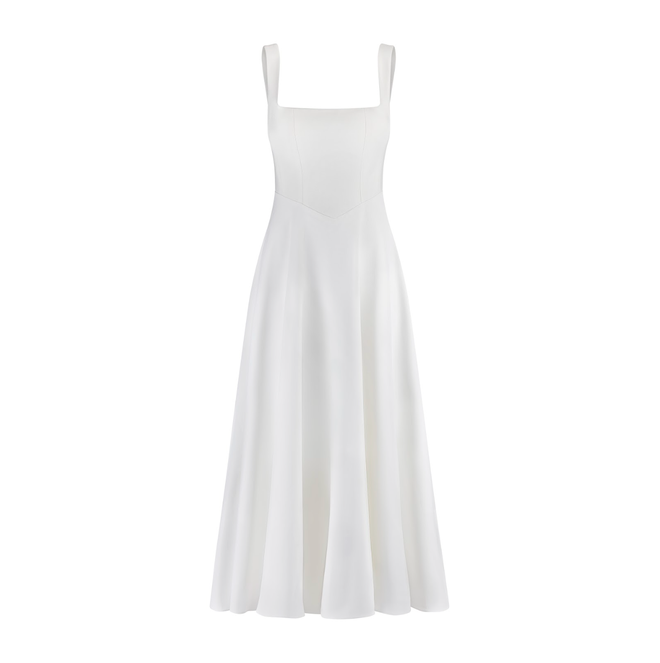 The Ultimate High Waist Square Neck Midi Dress