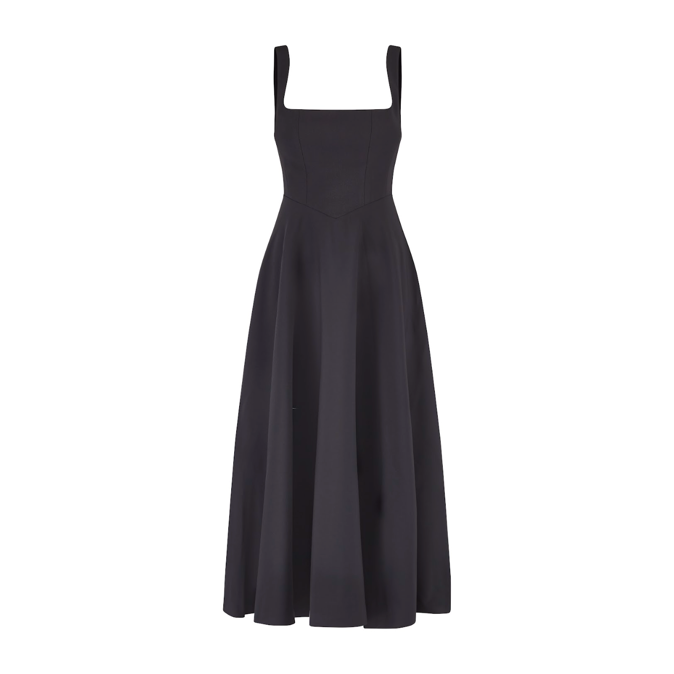 The Ultimate High Waist Square Neck Midi Dress