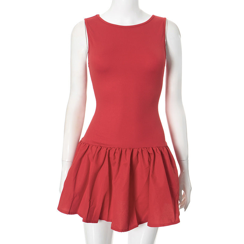 High Waist Mini Dress