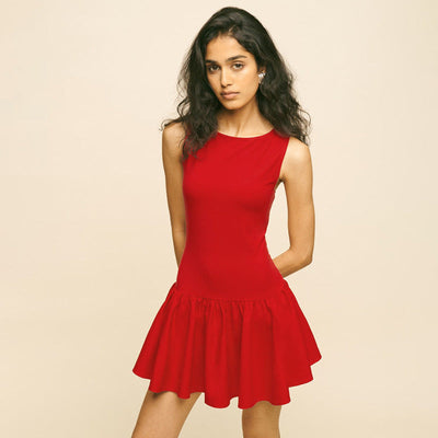 High Waist Mini Dress