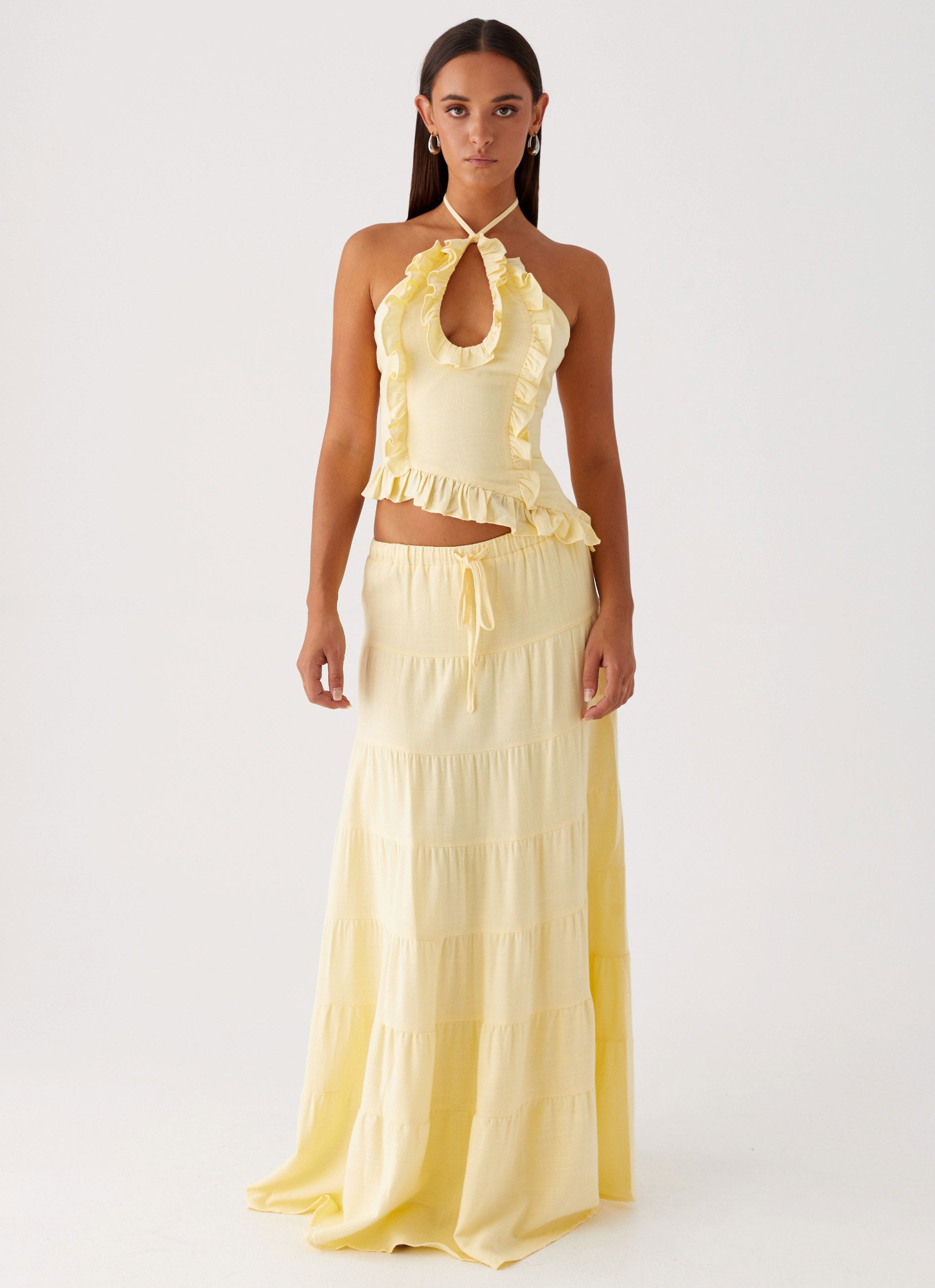 Fiore Linen Frill Set