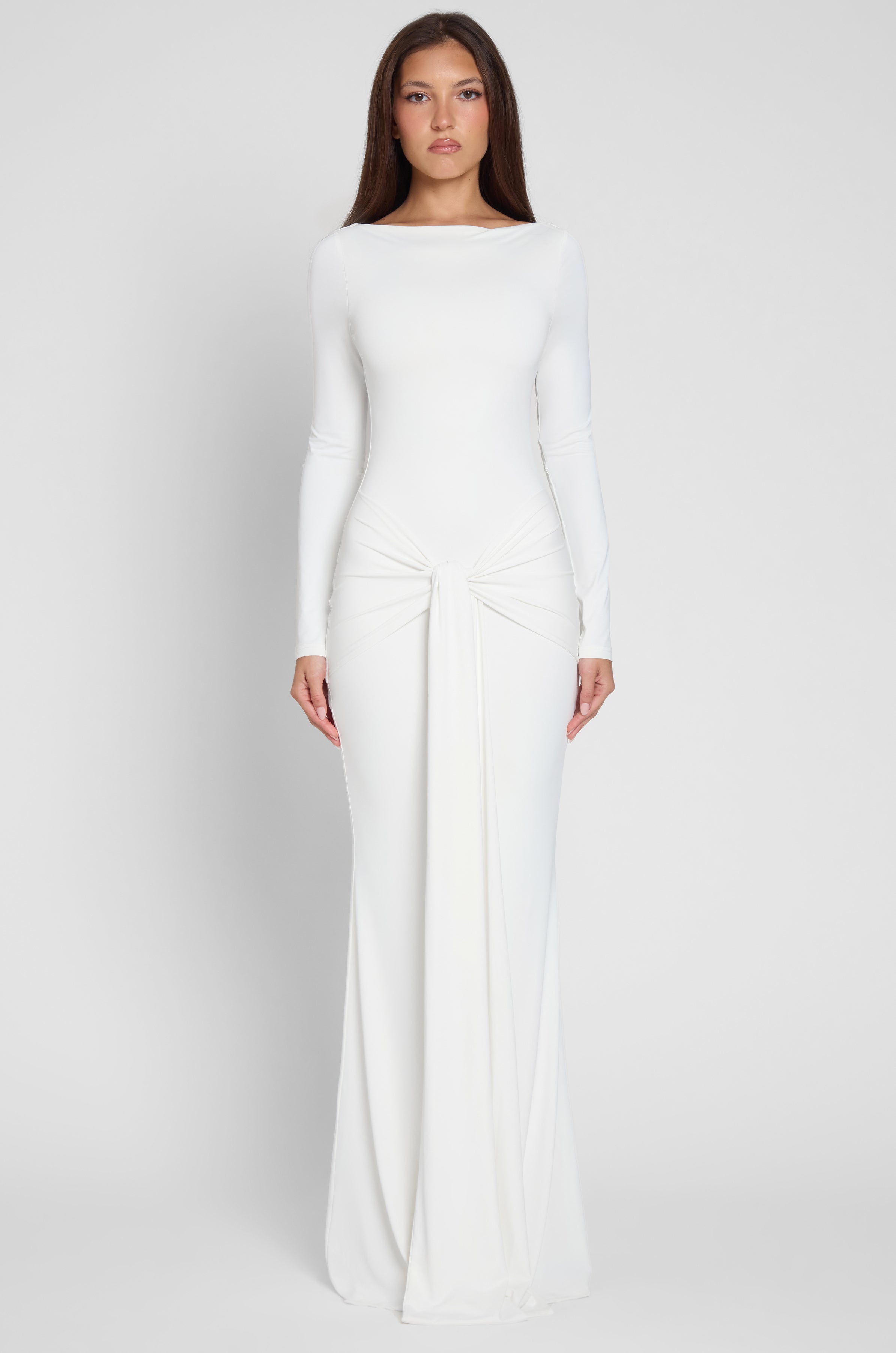 Oasis Knot Maxi Dress - White